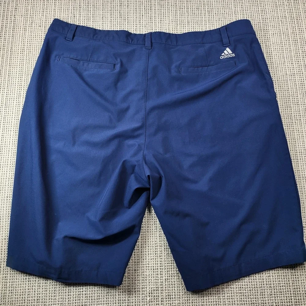 Adidas Shorts Mens 36 Blue Chino Performance Microfiber‎ 10 Inseam Casual Summer